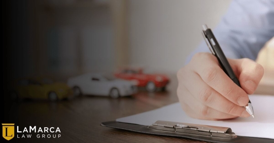 insurance adjuster writing down information