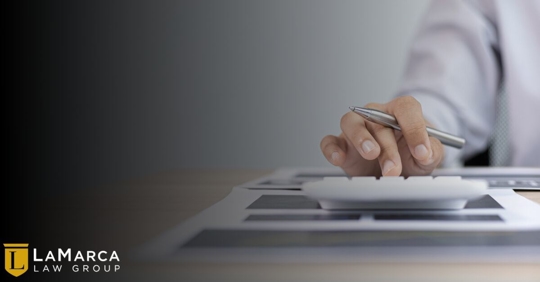 Person with a calculator