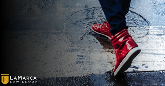 pedestrian crossing the street